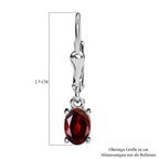 Rote Granat Ohrringe, 925 Silber ca. 2,97 ct