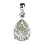 Grüner Amethyst Anhänger, 925 Silber platiniert ca. 7,53 ct