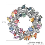 Mehrfarbiger Saphir-Anhänger, 925 Silber platiniert ca. 3,59 ct