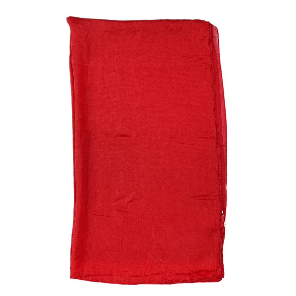 100% natürlicher Satin Seiden Schal, 48x160 cm, Rot