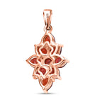 Natürlicher Mosambik Granat-Anhänger, 925 Silber rosévergoldet ca. 3.63 ct
