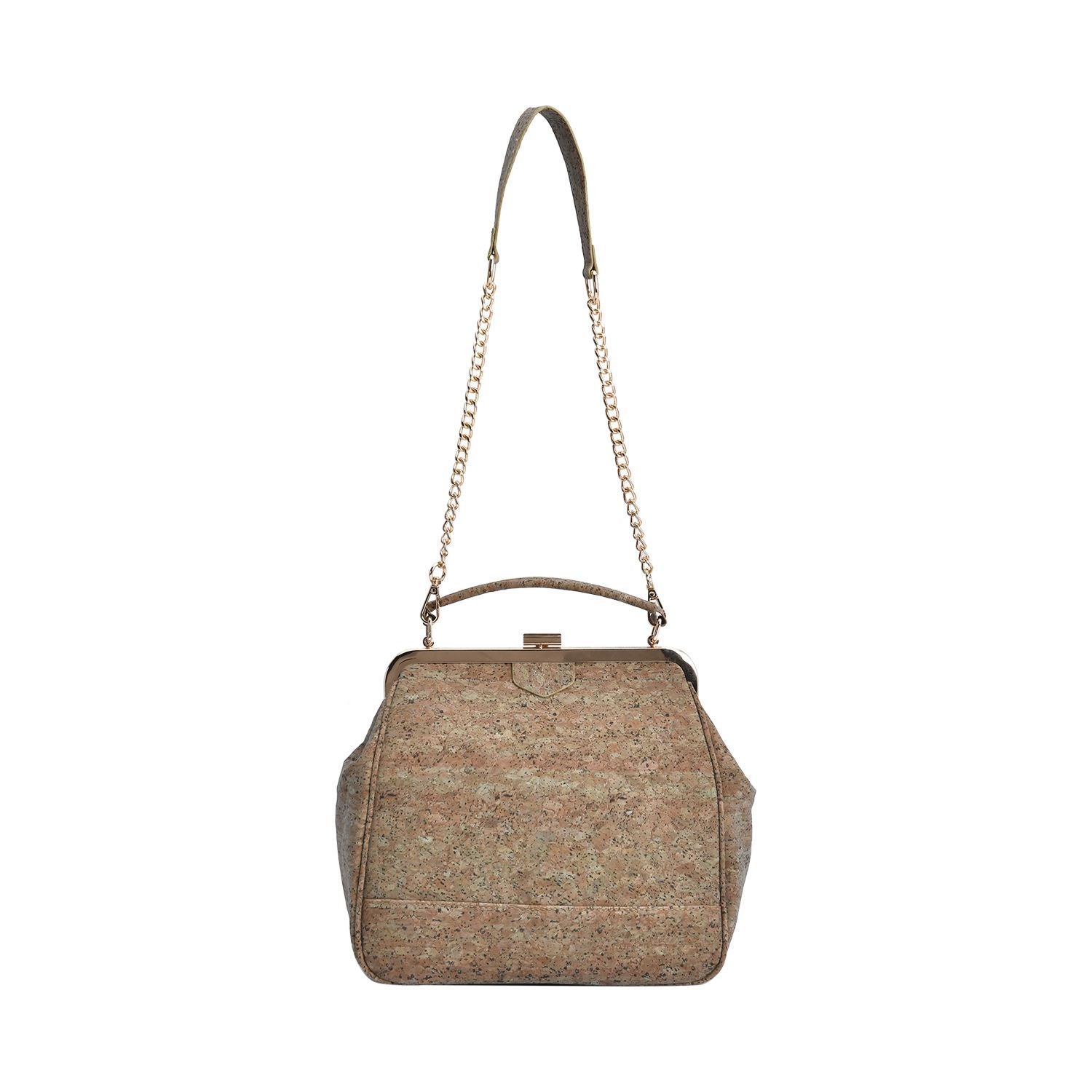 Umweltfreundlicher Korkrucksack mit Schultergurt, 23x12x23cm, hellbraun