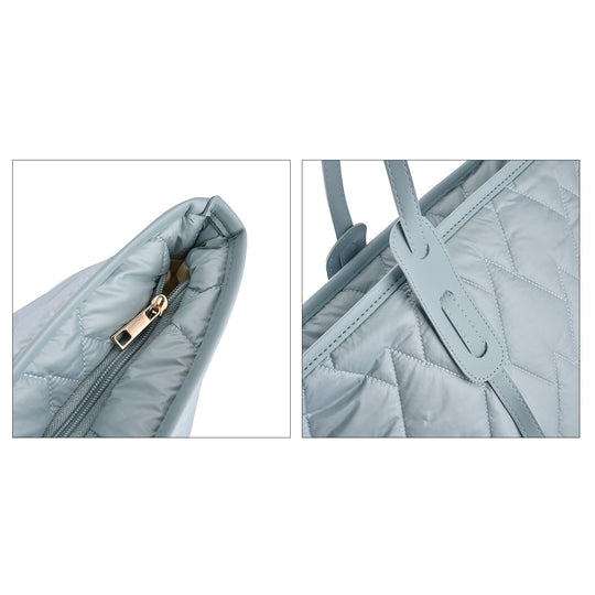 Geräumige & leichte Tote Bag mit Schultergurt, 56x30x16cm, Blau