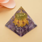 Feng Shui Edelstein Pyramide, Baum des Lebens mit Amethyst und Peridot