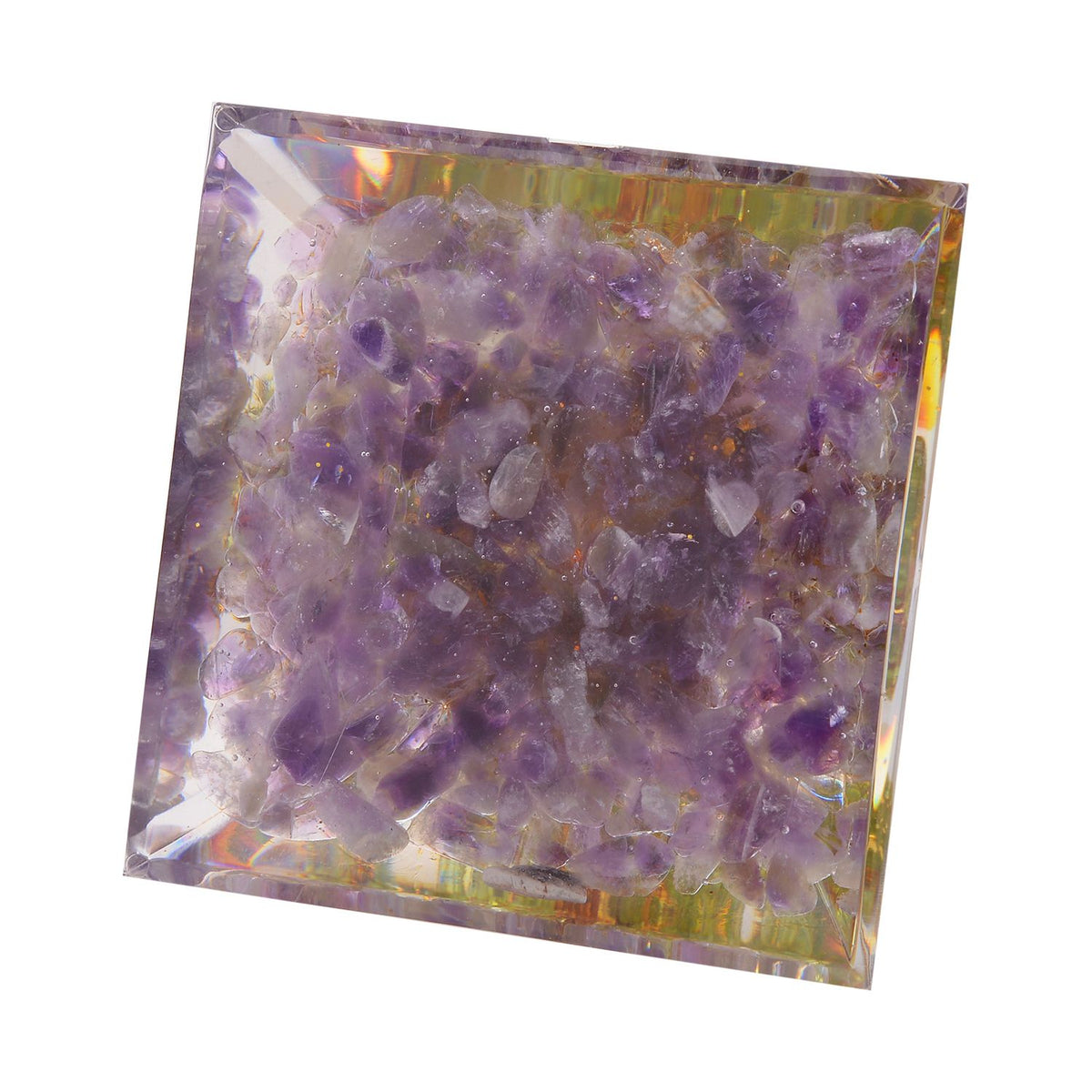 Feng Shui Edelstein Pyramide, Baum des Lebens mit Amethyst und Peridot