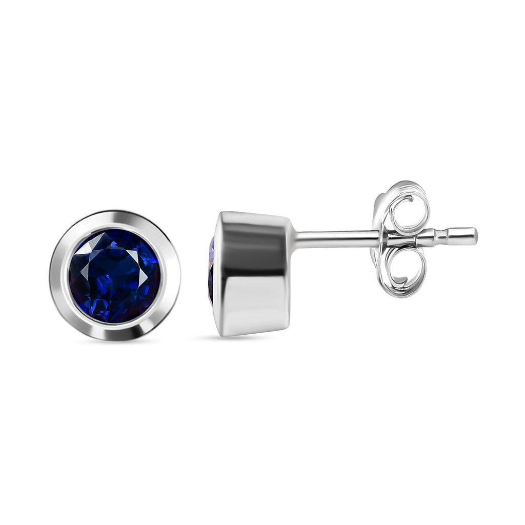 Kaschmir Kyanit Ohrringe, 925 Silber platiniert ca. 1.38 ct