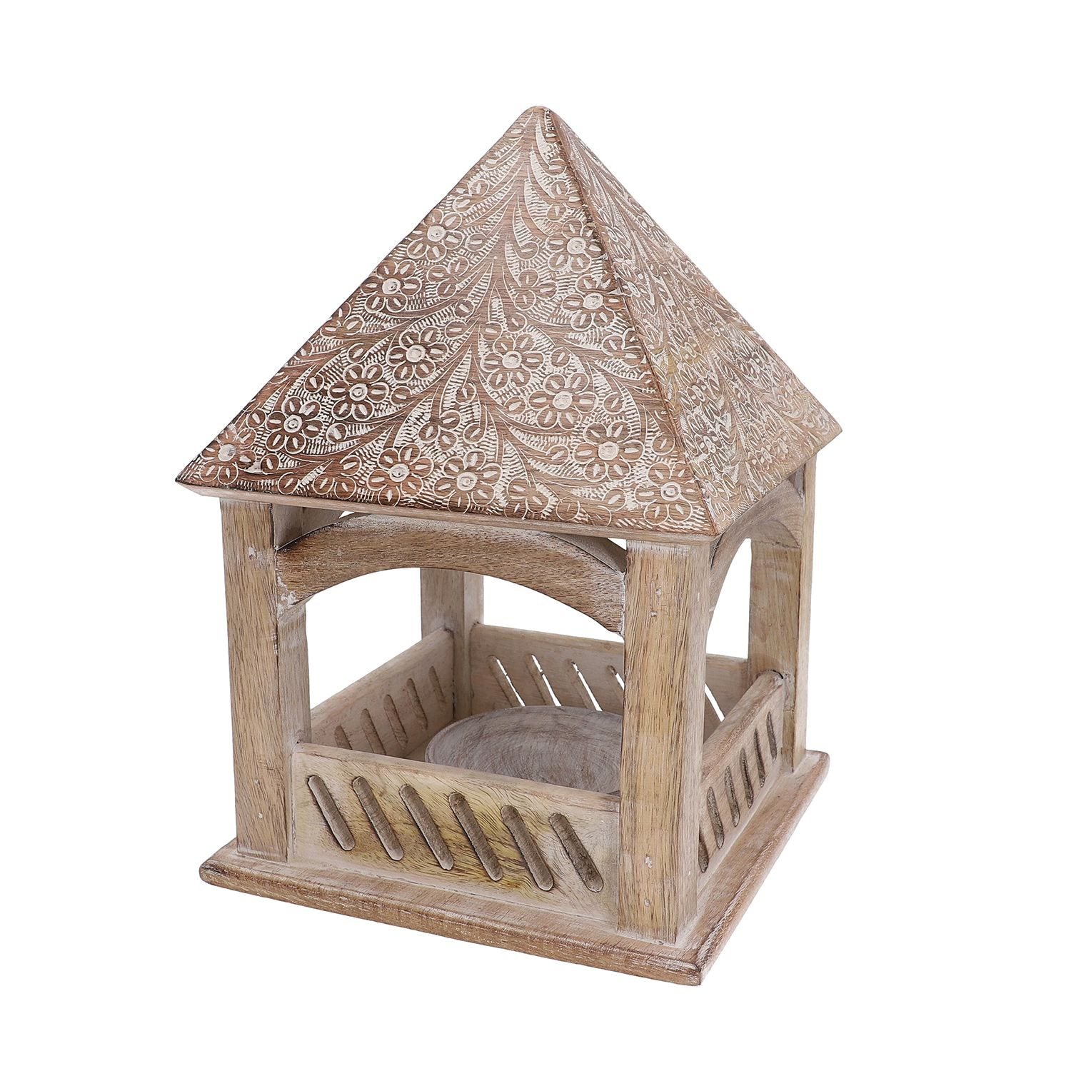 NAKKASHI - Handgefertigtes Haus aus Mangoholz, 22x22x29cm