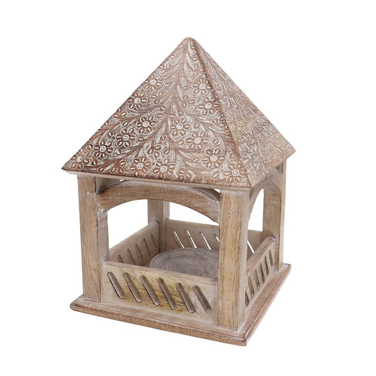 NAKKASHI - Handgefertigtes Haus aus Mangoholz, 22x22x29cm