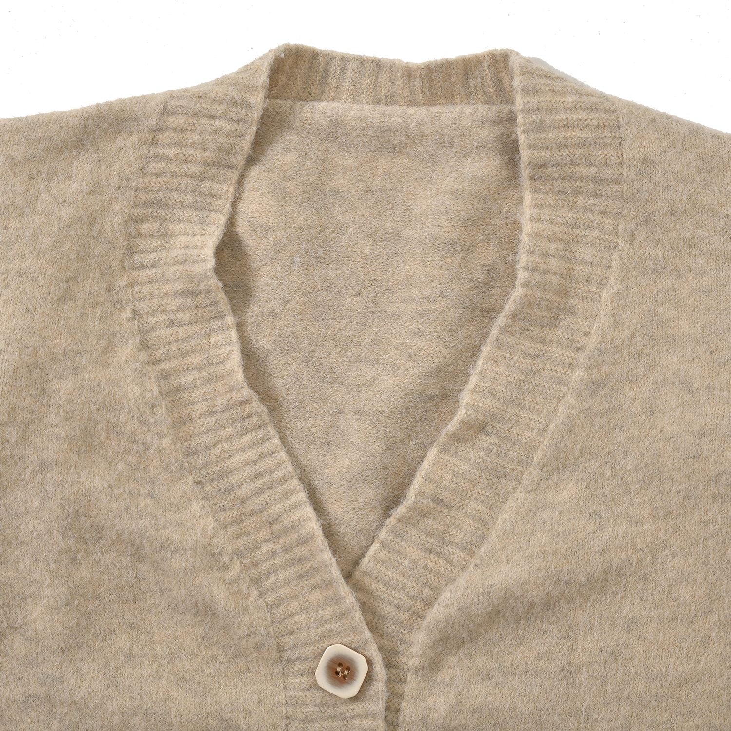 LA MAREY - Strickjacke mit Knöpfen, beige