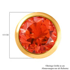 Padparadscha Triplett Quarz-Ohrringe, 925 Silber vergoldet ca. 2,99 ct