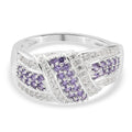 Amethyst Zirkonia Ring 925 Silber (Größe 16.00) ca. 0,92 ct