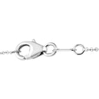 Natürliches Chromdiopsid Collier, ca. 45 cm, 925 Silber platiniert ca. 1.31 ct