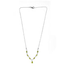 Natürliche Peridot Halskette, ca. 45 cm, 925 Silber ca. 4,06 ct
