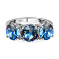 Aquamarin-Kristall Ring, 925 Silber (Größe 16.00)
