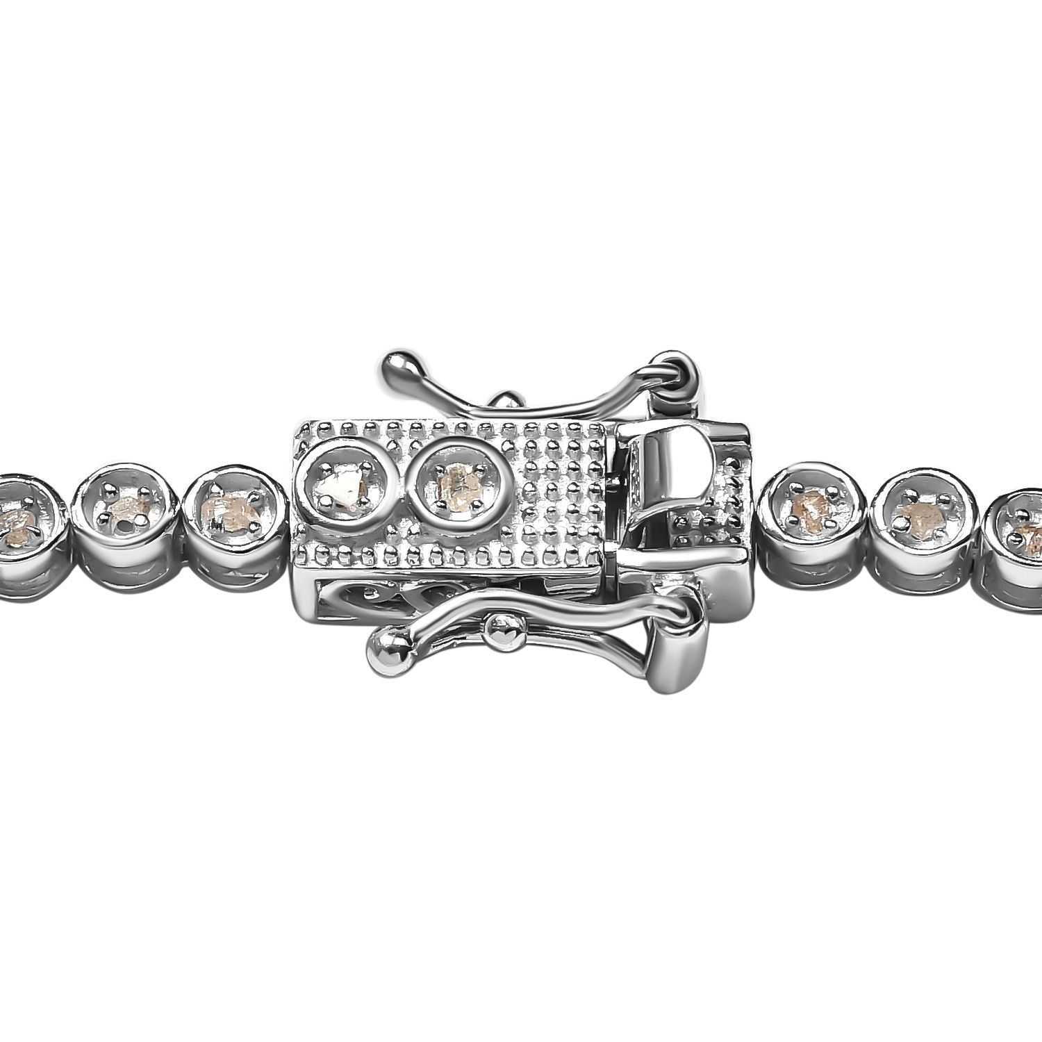 Diamant Armband, ca. 19 cm, 925 Silber platiniert ca. 0.50 ct