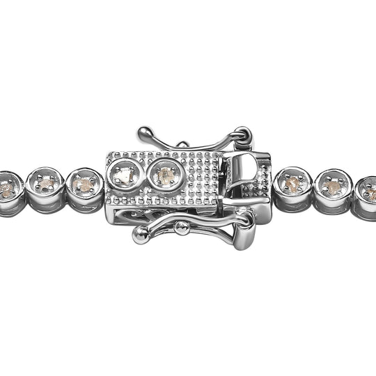 Diamant Armband, ca. 19 cm, 925 Silber platiniert ca. 0.50 ct