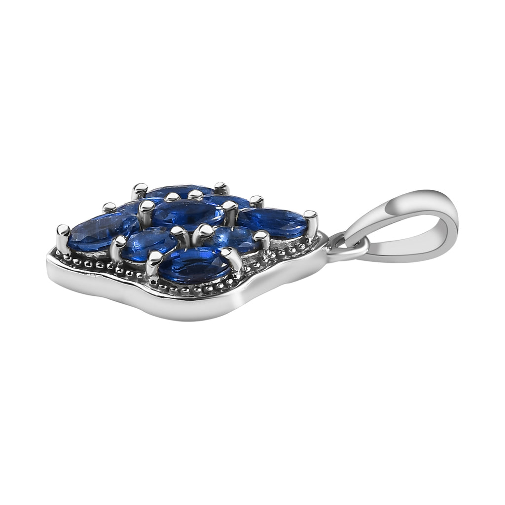Kaschmir Kyanit-Anhänger, 925 Silber platiniert ca. 1.60 ct
