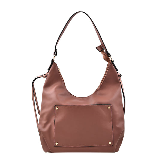 Hobo Tasche mit Schulterriemen 28x11x25 cm, Braun