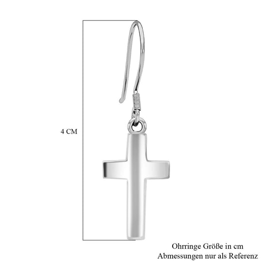 Kreuz-Ohrringe, 925 Silber ca. 2,90g
