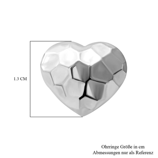 Herz-Ohrstecker, 925 Silber ca. 3,60g