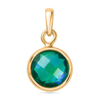 Pfau Triplette Quarz Anhänger, 925 Silber vergoldet ca. 4.14 ct