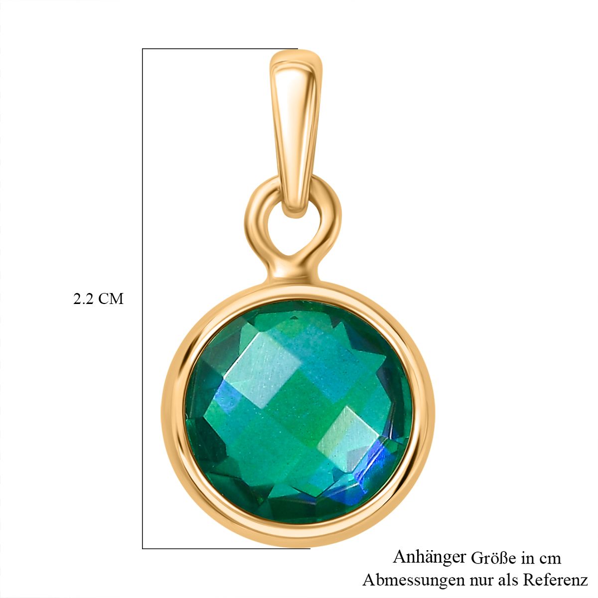 Pfau Triplette Quarz Anhänger, 925 Silber vergoldet ca. 4.14 ct