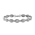 Himmelblaues Topas Armband, ca. 20 cm, Edelstahl ca. 2,82 ct