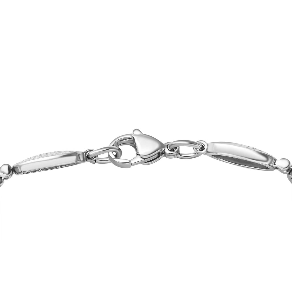 Himmelblaues Topas Armband, ca. 20 cm, Edelstahl ca. 2,82 ct