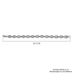 Himmelblaues Topas Armband, ca. 20 cm, Edelstahl ca. 2,82 ct