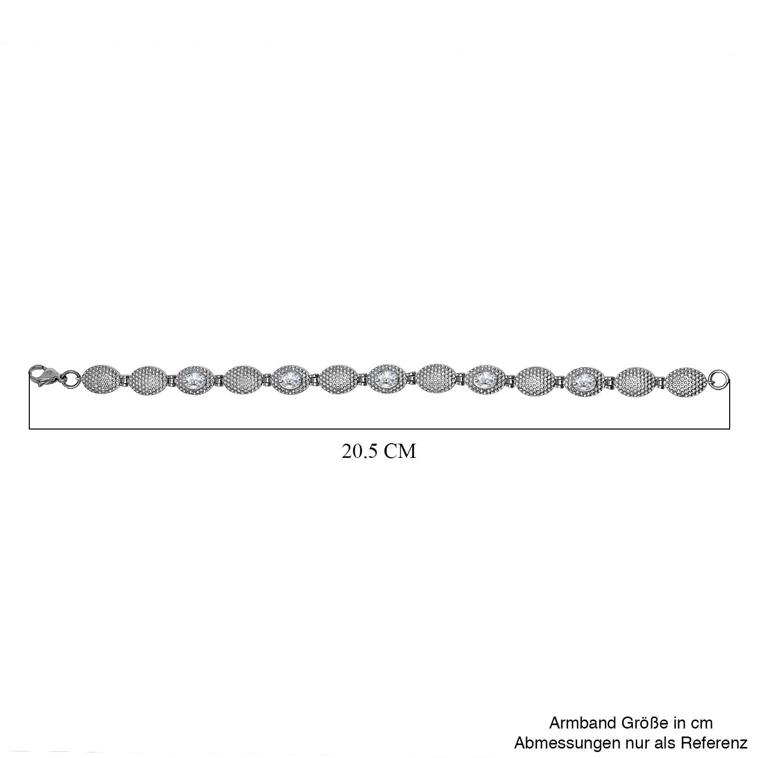 Himmelblaues Topas Armband, ca. 20 cm, Edelstahl ca. 2,82 ct