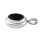 Schwarzer Spinell Anhänger, Messing platiniert ca. 3.57 ct