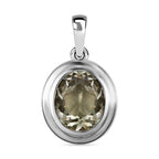 Prasiolith-Anhänger, Messing platiniert ca. 3,19 ct