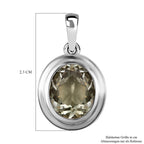 Prasiolith-Anhänger, Messing platiniert ca. 3,19 ct