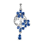 Kaschmir Kyanit-Anhänger, 925 Silber platiniert ca. 3.33 ct