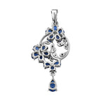 Kaschmir Kyanit-Anhänger, 925 Silber platiniert ca. 3.33 ct