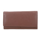 100% Echtes Leder RFID-geschützte Geldbörse, Größe: 18x9cm, braun