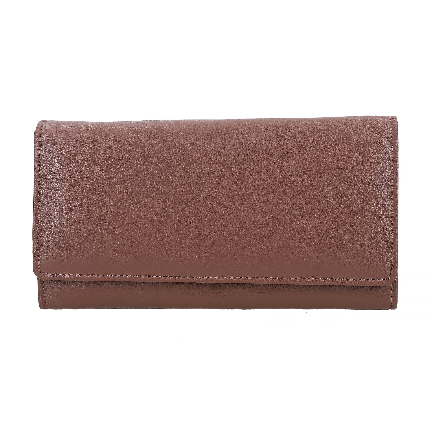 100% Echtes Leder RFID-geschützte Geldbörse, Größe: 18x9cm, braun