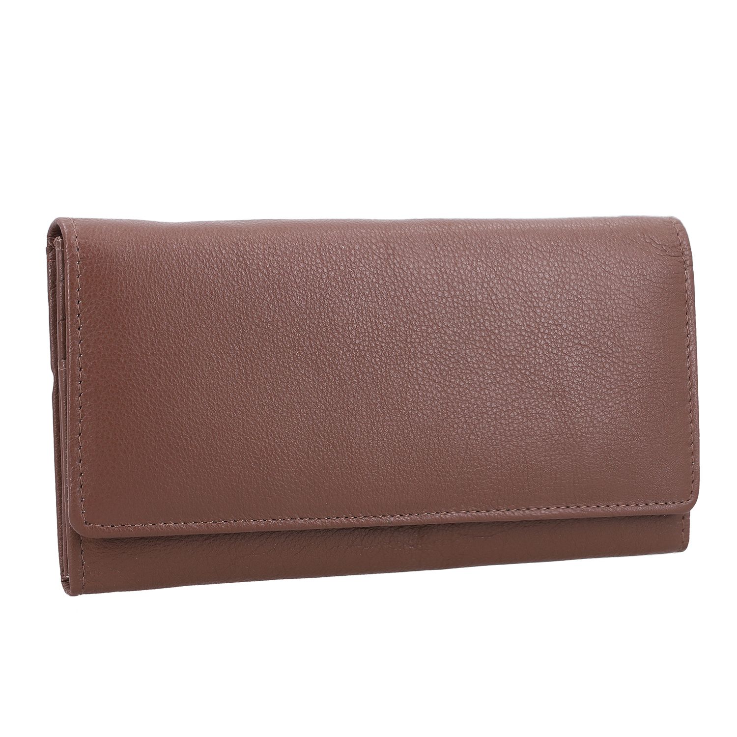100% Echtes Leder RFID-geschützte Geldbörse, Größe: 18x9cm, braun