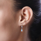 Natürliche, äthiopische Welo Opal Ohrringe, 925 Silber platiniert ca. 0.62 ct