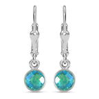 Pfau Triplette Quarz Ohrringe, 925 Silber platiniert ca. 1.94 ct