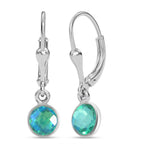 Pfau Triplette Quarz Ohrringe, 925 Silber platiniert ca. 1.94 ct