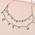 Diamant Halskette 50 cm 925 Silber platiniert ca. 0,50 ct