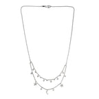 Diamant Halskette 50 cm 925 Silber platiniert ca. 0,50 ct
