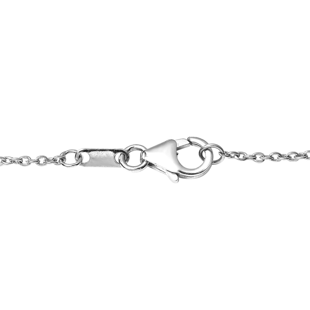 Diamant Halskette 50 cm 925 Silber platiniert ca. 0,50 ct