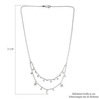 Diamant Halskette 50 cm 925 Silber platiniert ca. 0,50 ct