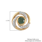 Grandidierit und Zirkon-Ohrstecker, 925 Silber vergoldet ca. 0,78 ct
