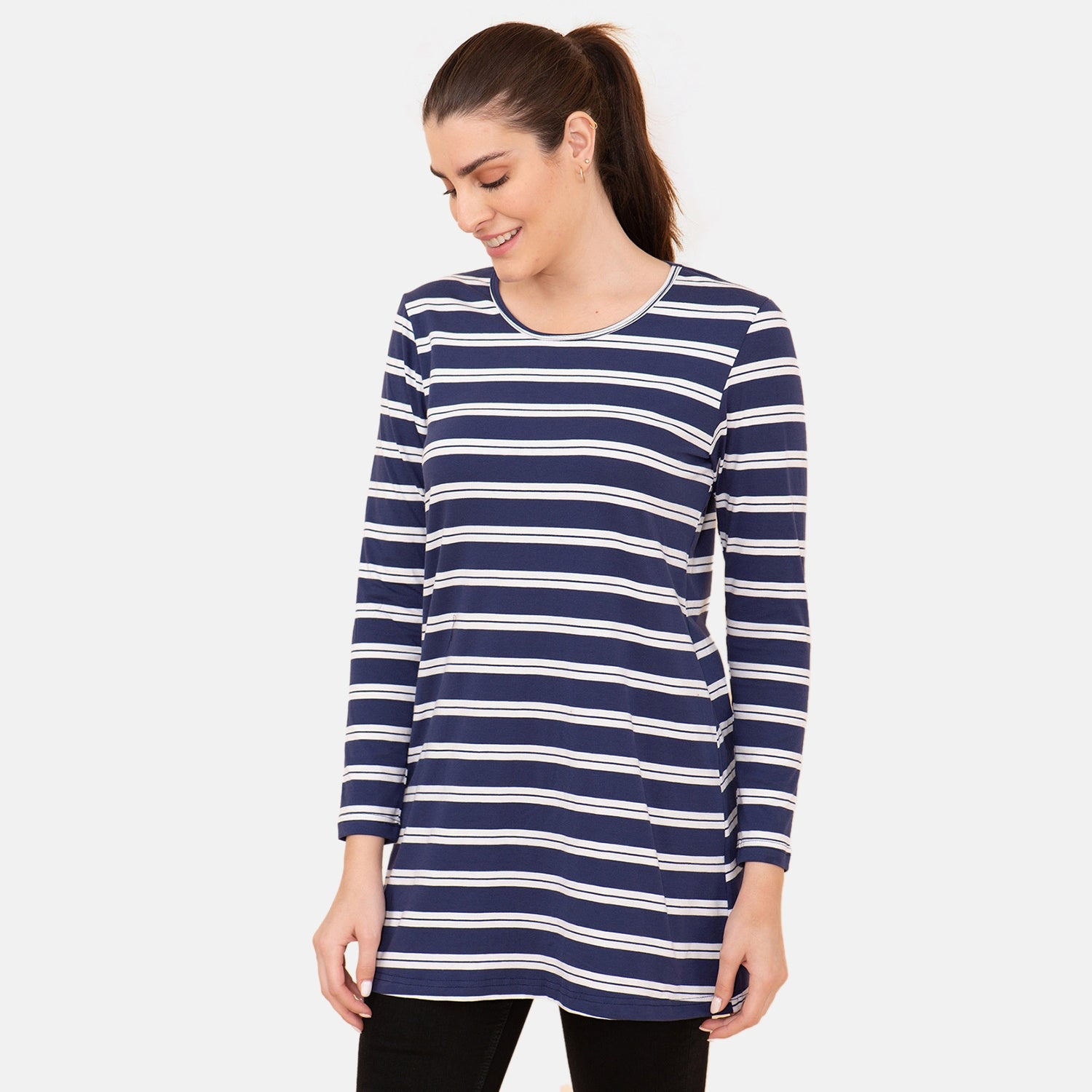 TAMSY - Damen Bluse, Größe 38, Blau