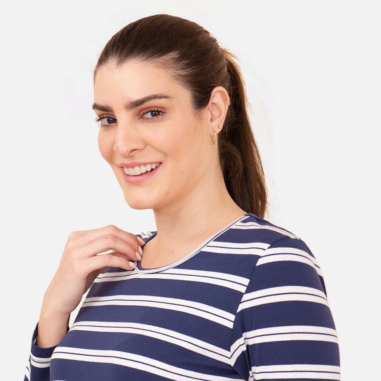 TAMSY - Damen Bluse, Größe 38, Blau