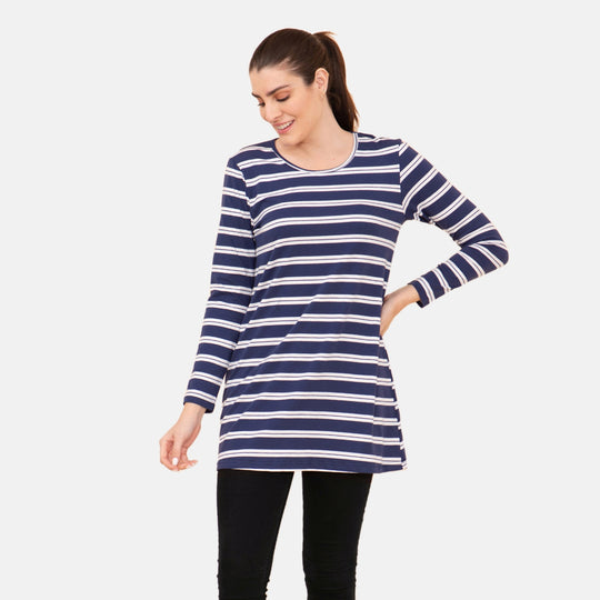 TAMSY - Damen Bluse, Größe 40, Blau