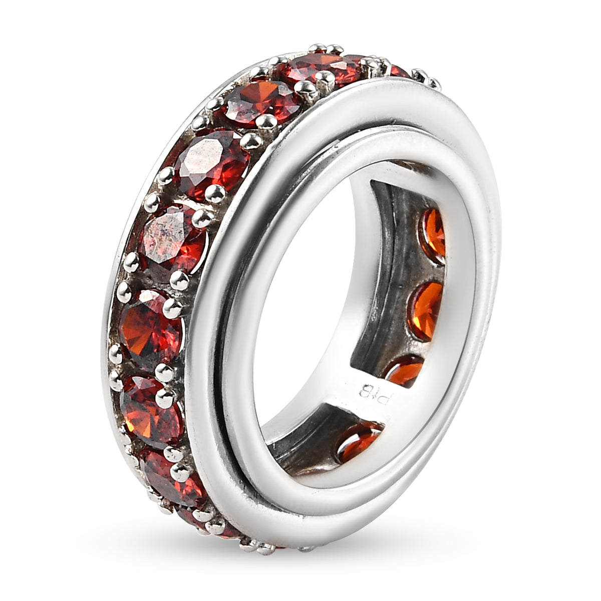 Granat Zirkonia-Ring, reines Messing (Größe 16.00) ca. 7,31 ct